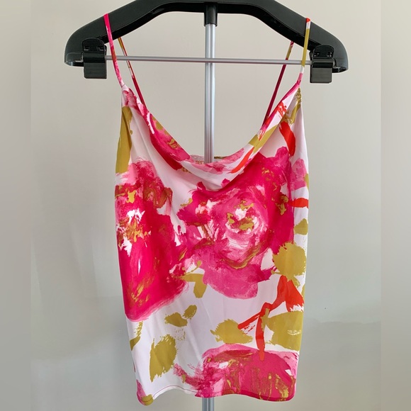 Renee C Floral Print Cowl Neck Camisole - Picture 3 of 8